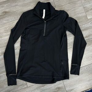 lululemon athletica Black Long Sleeve quarter zip butter soft Top Shirt Size 8